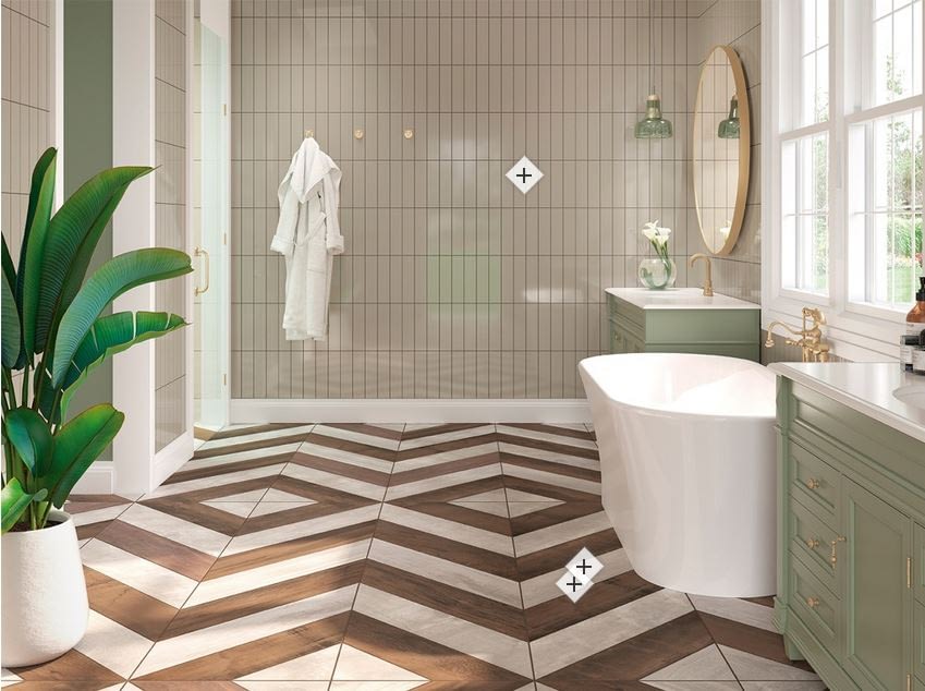 Multiple bathrooms featuring IC Tile